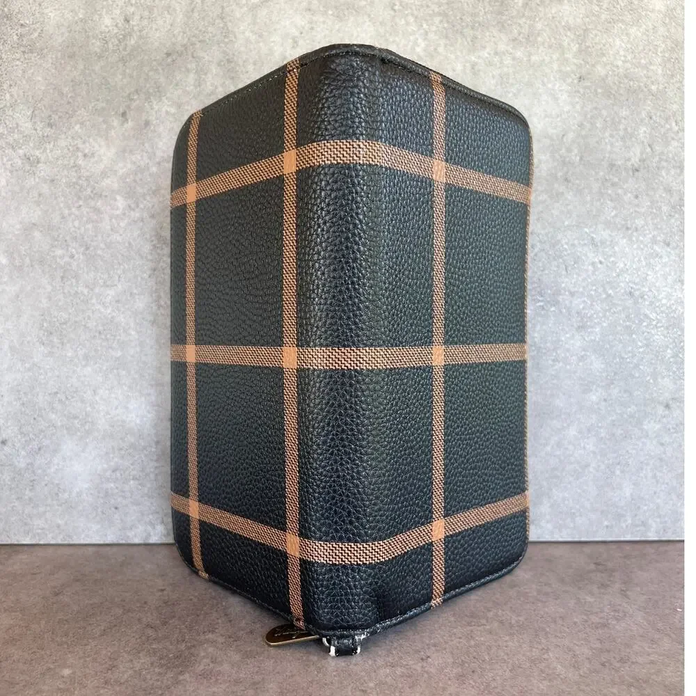 Thirty-One All about the benjamins wallet Rare discontinued window pane plaid